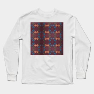 Navajo Kilim Aztec Digitized Woven Texture Long Sleeve T-Shirt